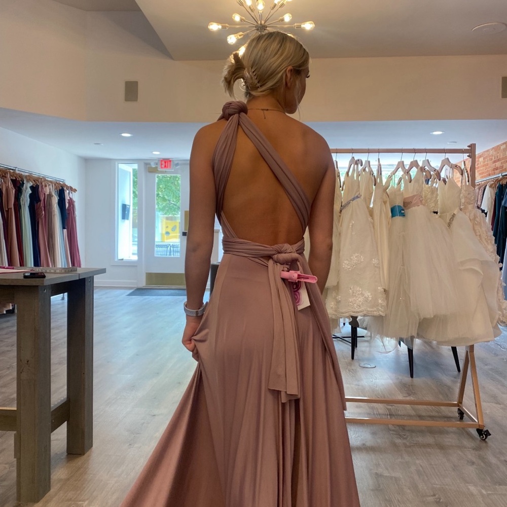 Bridesmaid or MOB TwoBirds Classic Collection. Style: Ballgown, Color: Heather,
